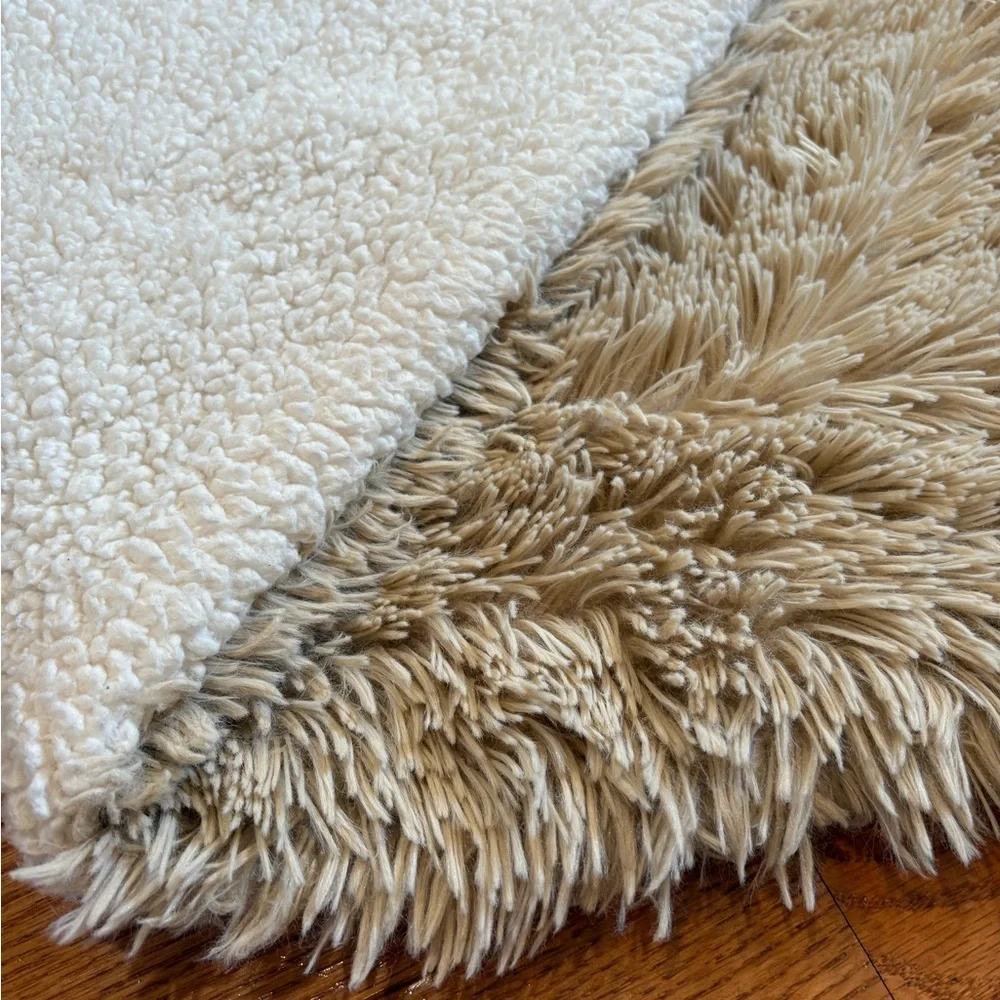 Pier One Fuzzy Tan Blanket